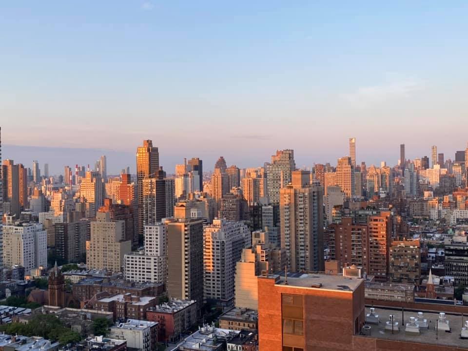 Reclining Statue of Liberty art installation